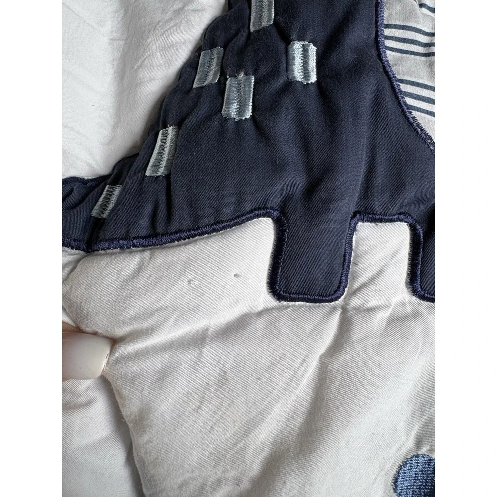 Lambs & Ivy Dinosaur Nursery Crib Comforter Baby Dino Blue & Gray Blanket